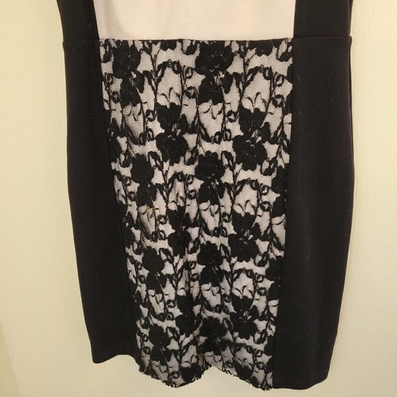 Bailey 44 Faux Leather & Lace Color Block Dress — Women’s Size S - Picture 5 of 11